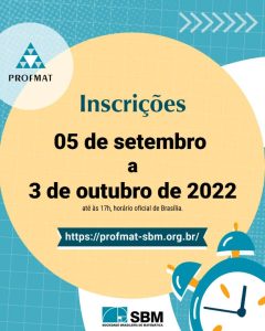 SEGUNDA chamada para vagas do ENA 2023- PROFMAT/UFMS/Campo Grande - Mestrado  Profissional em Matemática em Rede Nacional